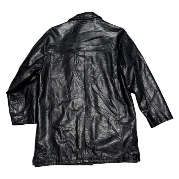 Bod & Christensen Couture GENUINE LEATHER Vintage Y2K Designer Luxury Coat XL - Picture 3 of 6